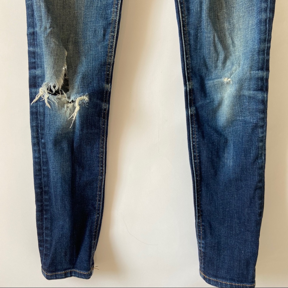 Rag & Bone Custom Knee Rip Skinny Jeans - Picture 2 of 7